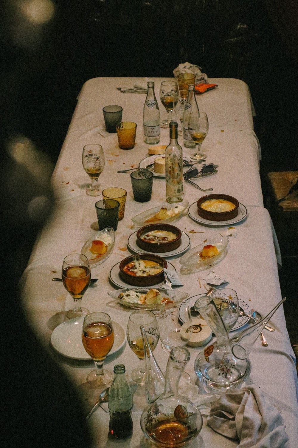 Tapas table after dinner